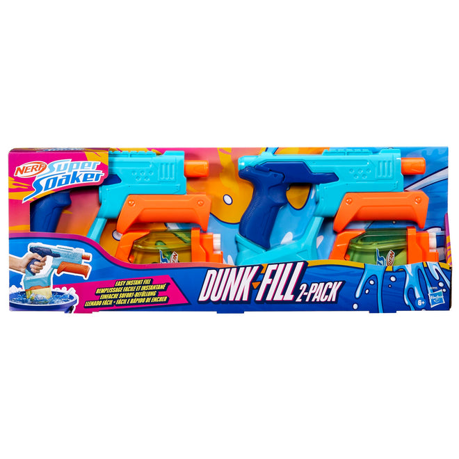 Nerf Super Soaker Dunk-Fill 2-Pack, 2 Water Blasters, Easy Instant Fill Tanks, Just Dunk & Go, 10.1 Fluid Ounce Tanks, Water Toys, Ages 6+ 🍁 All In One Marketplace Canada