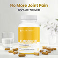 Nutrawave HIGH POTENCY TURMERIC CURCUMIN + BLACK PEPPER EXTRACT – Powerful 3700mg per Serving (2 capsules), Source of Anti-Inflammatory and Antioxidants. Joint Pain Relief, Improved Liver Function. Non-GMO, Vegan, Gluten Free. Zero Additives, Easy to Swal