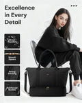 HOTOR Travel Duffel Bag - Large Weekender Bags for Women, Carry On Bag with Shoe Compartment, Overnight Bag with Toiletry Bag for Travel Essentials and Travel Accessories, Black, 34.0 x 45.0 x 20.0 cm 🍁 All In One Marketplace Canada