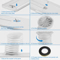 Portable Air Conditioner Window Kit with 5.9" Exhaust Hose, Portable AC Window Vent Kit for Sliding Window Seal with PVC Plate, Universal Coupler Fits 5.9 & 5.1 Inch Diameter Exhaust Hose 🍁 All In One Marketplace Canada