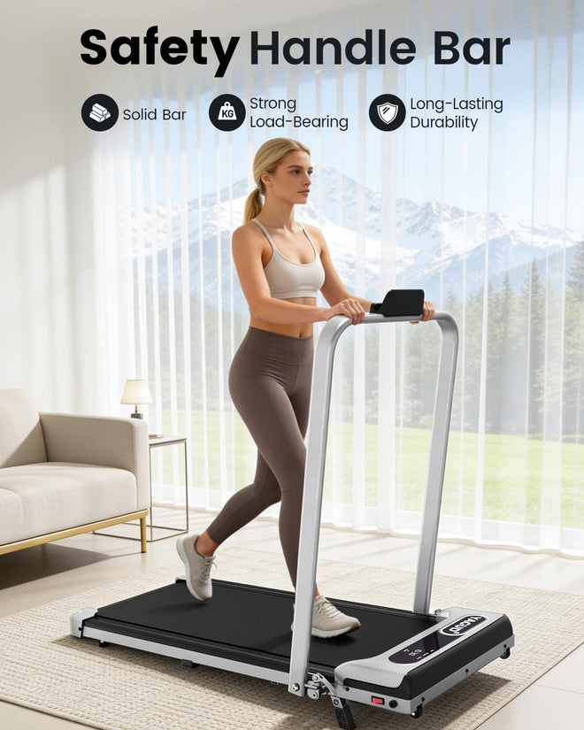 Yagud Walking Pad with 8% Incline, 3 in 1 Treadmill for Home & Office, 2.5HP Under Desk Treadmill with Handle, Portable Treadmill with Remote Control & Led Display, No Installation 🍁 All In One Marketplace Canada