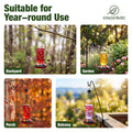 Kingsyard Glass Hummingbird Feeder for Outdoors Hanging, 20 oz Leak-Proof Hummingbird Feeders with 9 Bee Proof Feeding Ports & Ant Moat, Easy to Clean and Refill (Red) 🍁 All In One Marketplace Canada