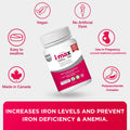 Pharmaris i-max Polysaccharide Iron Complex, 150 mg Elemental Iron Supplement for Treatment and Prevention of Iron Deficiency Anemia, 250 mg Vitamin C, 1000 mcg Vitamin B12, No Artificial Dyes, Vegan, 100 Capsules 🍁 All In One Marketplace Canada