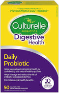 Culturelle Daily Digestive Health Daily Probiotic for Men and Women, With 100% Naturally Sourced Lactobacillus GG Strain, Pharmacist Recommended Gluten Free and Vegan, 50 Count Capsules (Pack of 1) 🍁 All In One Marketplace Canada