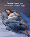 Nuliie Pregnancy Pillow for Sleeping, U Shaped Full Body Pillow Pregnancy Pillows, Maternity Pillow Support for Back, HIPS, Legs for Pregnant Women, with Washable Velvet Cover (Grey) 🍁 All In One Marketplace Canada