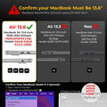EooCoo Case Compatible with MacBook Air 13 inch M5 M4 M3 M2 2026-2022 A3449 A3240 A3113 A2681, 13.6" Hard Case Cover & Keyboard Skin & Screen Protector for Laptop Air 13.6 inch - Crystal Clear 🍁 All In One Marketplace Canada