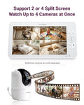 Comfyer BM01 7" HD Split-Screen Baby Monitor with 2 Cameras, Video Baby Monitor with Camera and Audio, Flexible Bracket, Non-WiFi, VOX Mode, 2 Way Audio, Remote PTZ, Auto Night Vision 🍁 All In One Marketplace Canada