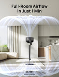Dreo Fan for Bedroom, 120° Oscillating Standing Fans, Quiet Floor Fan with DC Motor, 100ft Pedestal Fans for Room, 9 Speeds, 4 modes, 20dB, 120° Manual Vertical, 37-42" Adjustable Height, 9H Timer 🍁 All In One Marketplace Canada