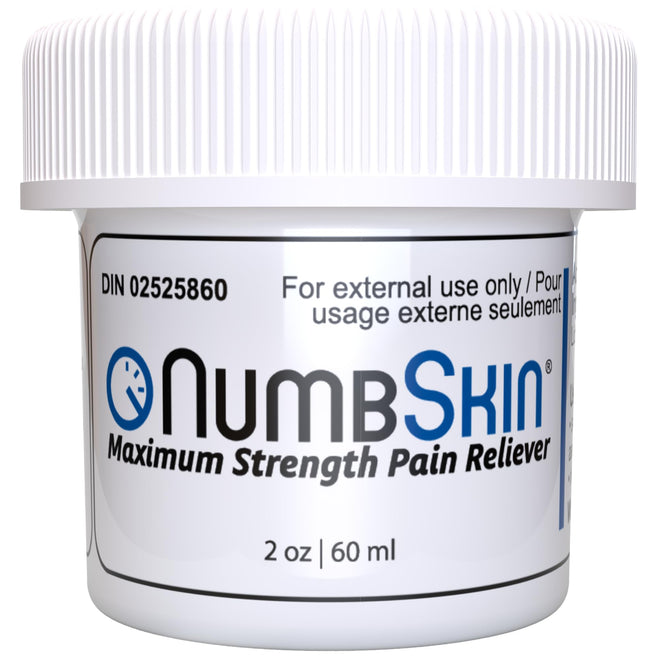 Numbskin 5% Lidocaine Numbing Cream – Fast-Acting Topical Anesthetic for Temporary Pain Relief – Commonly Used Before Tattoo, Microneedling, Waxing & Piercing – With Vitamin E – 2 oz (56 g) 🍁 All In One Marketplace Canada