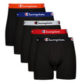 Champion Men Men's Cotton Stretch Boxer Briefs, 3 and 5 Packs Available, Black - 5 Pack, Medium 🍁 All In One Marketplace Canada