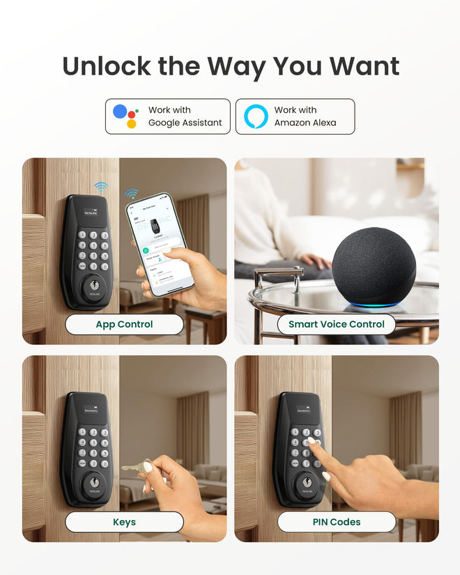 DESLOC C100 Plus Smart Keyless Entry Door Lock with Built-in WiFi 🍁 All In One Marketplace Canada