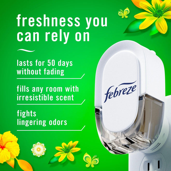 Febreze Plug In Air Freshener, Odor-Fighting Scented Oil Refill, Home and Bathroom and Kitchen, Long Lasting for Strong Odors, Gain Moonlight Breeze & Gain Original Scents, Refills, 4 Count 🍁 All In One Marketplace Canada
