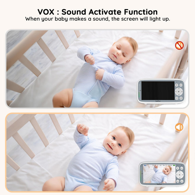 2026 Upgraded Boifun Baby Monitor No Wi-Fi, Baby Camera with 4" 720P IPS Screen, Night Vision, 3X Zoom, Two-Way Audio, Temperature Monitoring, Lullabies, Sound Detection, Just Turn On & Go 🍁 All In One Marketplace Canada