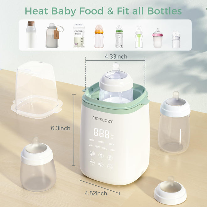 Momcozy Smart Baby Bottle Warmer & Steam Bottle Sterilizer, Fast Baby Milk Warmer with Accurate Temperature Control and Automatic Shut-Off, Multifunctional Bottle Warmers for Breastmilk or Formula 🍁 All In One Marketplace Canada