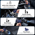 KMM Handheld Car Vacuum Cleaner, 19000Pa Vacuum Cleaner and Air Duster, 120W High Power Hand Held Vacuum with LED Light and Multi-Nozzles for Car, Home, Office, Pet Medium 🍁 All In One Marketplace Canada