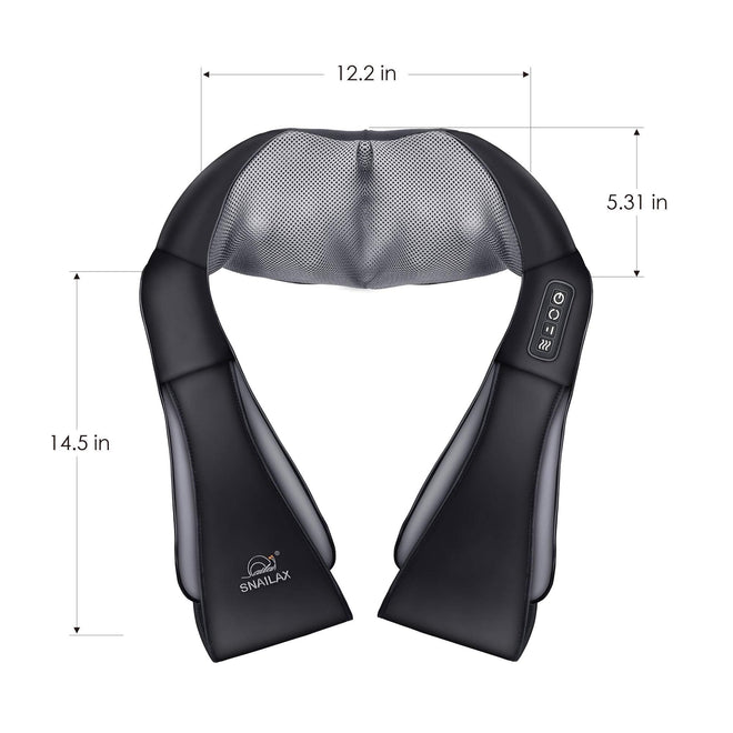 Snailax Cordless Shiatsu Neck Massager, Kneading Shoulder Massage with Heat 🍁 All In One Marketplace Canada