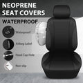 CAR Pass Neoprene Waterproof Two Front Car Seat Covers Set- Universal Fit for Vehicles, Airbag Compatiable(Black) 🍁 All In One Marketplace Canada