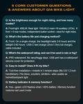 WOCBUY Bike Lights, Ultra-Slim & Lightweight Rechargeable Bicycle Lights Set, [5+6 Modes] Dual USB-C Bike Lights Front and Back, IP65 Waterproof Bicycle Lights for Night Riding Road Mountain Cycling 🍁 All In One Marketplace Canada