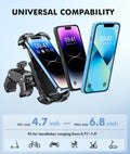 WOCBUY Bike Phone Mount, Upgrade [1s Lock][Secure Protection] Motorcycle Phone Mount, [360° Rotatable] Phone Holder for Bike Handlebar Compatible with iPhone/Samsung 4.7-6.8" Cell Phone 🍁 All In One Marketplace Canada