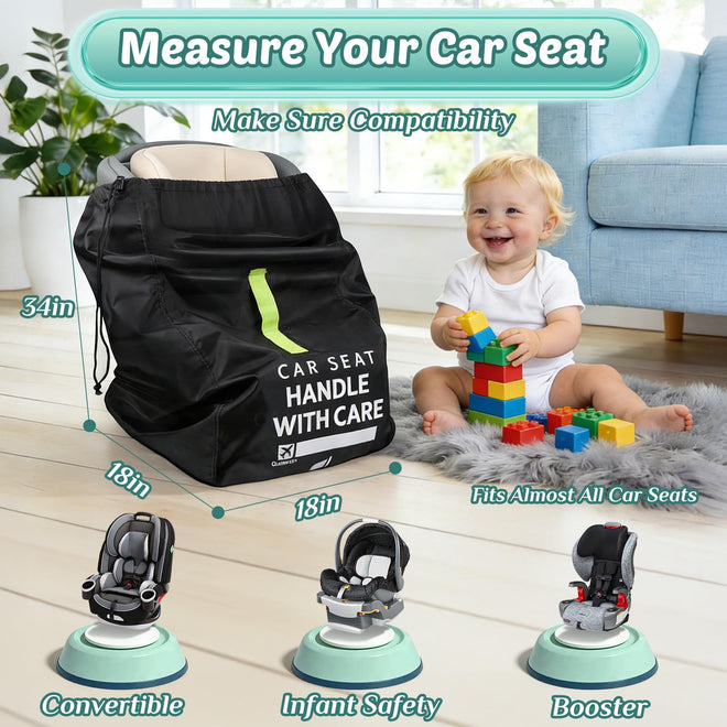 Car Seat Travel Bag: Carseat Travel Bag for Airplane Universal Fit Infant Carriers Booster Convertible Car Seats like Graco, Nuna, Doona, Cosco, Baby Travel Essentials for Flying, Gate & Baggage Check 🍁 All In One Marketplace Canada