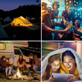 HAMLITE Solar Camping String Lights: 4 in 1 Camping Fairy Light - 32.8Ft Camping Lights with 5 Modes - USB Outdoor String Lights Rechargeable - Waterproof Retractable String Light for Hiking, Tent, RV 🍁 All In One Marketplace Canada