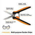 Fiskars Pruning Shears for Gardening, Multipurpose 8" Garden Shears with Sheath and SoftGrip Handle, Great for Cutting Nursery Pots, Bags, and Wire 🍁 All In One Marketplace Canada
