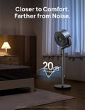 DREO Fan for Bedroom, 120°+120°Omni-directional Oscillating Fan, 90ft, DC Motor, 20 dB Quiet Standing Pedestal Fans, 8 Speeds, 3 Modes Circulator with Remote, 35-40" Adjustable Height, 8H Timer 🍁 All In One Marketplace Canada