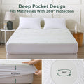 MUXHOMO Premium 100% Waterproof Queen Size Mattress Protector, Breathable Mattress Cover Queen Size Bed, Cooling 3D Air Fabric Bed Pad Cover, Deep Pocket 8"-21" 🍁 All In One Marketplace Canada