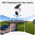 AOSU Security Cameras Outdoor Wireless, 2 Cam-Kit, No Subscription Required, Solar-Powered, Home Security Cameras System with 360° Pan & Tilt, Auto Tracking, 2K Color Night Vision, Easy Setup 🍁 All In One Marketplace Canada