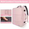 Taygeer Travel Backpack for Women, Carry On Backpack with Shoe Pouch, TSA 15.6inch Laptop Backpack Flight Approved, College Nurse Bag Casual Daypack for Weekender Business Hiking, Pink 🍁 All In One Marketplace Canada