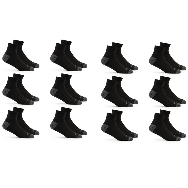Fruit of the Loom mens 12 Pair Pack Dual Defense Cushioned Casual Sock, Black, 6-12 🍁 All In One Marketplace Canada