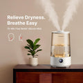 Homvana Humidifiers for Bedroom Home, 3.6 L Cool Mist Top-Fill 34H Super Long Time, Quiet 16dB, Baby Humidifier, Oil Diffuser Large, Plants, Nursery, Office BPA FREE, 7 Color Light (Grey) 🍁 All In One Marketplace Canada