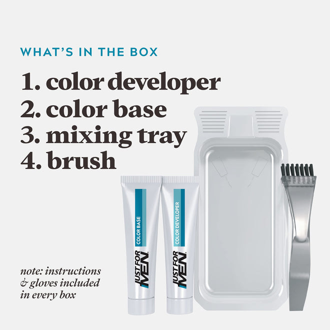 Just For Men Mustache & Beard, Beard Dye for Men with Brush Included for Easy Application, With Biotin Aloe and Coconut Oil for Healthy Facial Hair, Medium-Dark Brown, M-40 (3 Count) 🍁 All In One Marketplace Canada
