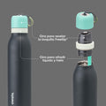 Owala FreeSip Twist Insulated Stainless Steel Water Bottle with Straw for Sports and Travel, BPA-Free, 24-oz, Blue/Grey (Foggy Tide) 🍁 All In One Marketplace Canada