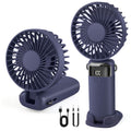 Portable Handheld Fan Rechargeable Small Fan 5 Speeds with Lanyard and Base USB Desk Fan Foldable Quiet Personal Fan with LED Display for Office, Home, Travel, Outdoor 🍁 All In One Marketplace Canada
