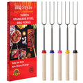 Marshmallow Roasting Sticks, Telescoping Smores Sticks for Open Fire Pit, 32 Inch Long Marshmallow Toasting Barbecue Forks Smores Skewers for Campfire Camping Hotdog Hot Dog Bonfire Grill, 5 Pack 🍁 All In One Marketplace Canada