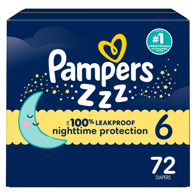 Pampers Diapers Size 6, 72 Count - Pampers Swaddlers Overnights Disposable Baby Diapers, Enormous Pack (Packaging & Prints May Vary) 🍁 All In One Marketplace Canada