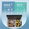 EUHOMY 12 Volt Refrigerator, 47QT(45L) Dual Zone Electric Cooler, Portable Freezer 12V/24V DC 110-240V AC, 12V Fridge -4℉~68℉, 12V Cooler with Wheels & Basket for Travel, Truck, Boat, Camping 🍁 All In One Marketplace Canada