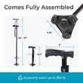 HurryCane Freedom Edition Folding Walking Cane, Black 🍁 All In One Marketplace Canada