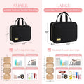 HOTOR Travel Toiletry Bag - Toiletry Bag w/Hanging Hook for Women & Men, Makeup Bag/Big Comparment, Waterproof for Travel Accessories, Travel Essentials, Small, Black 🍁 All In One Marketplace Canada