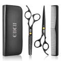 CIICII Hair Cutting Scissors Shears Kit, Professional Barber Haircut Scissors Set (6.7 Inch Hair Beard Hairdressing Trimming Haircutting Thinning Shears) for Men Women Hairdresser Home Salon (Black) 🍁 All In One Marketplace Canada