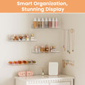 upsimples Clear Acrylic Shelves for Storage, 15" Floating Shelves Wall Mounted for Kids Bookshelf/Display Ledge for Bedroom, Living Room, Bathroom, Kitchen, Set of 4 🍁 All In One Marketplace Canada