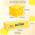 4 PCS Squishy Cheese Butter, 2 PCS Squishy Butter and 2 PCS Cheese, Stress Relief Cube Block, Yellow Unbreakable Figurine Simulation Cheeses Ball (2 Cheeses+2 Butter) 🍁 All In One Marketplace Canada