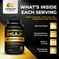 Nutratology® Pure Shilajit Capsules | 50% Fulvic Acid | High Potency & Purity - Sourced from the Himalayan Mountains - Shilajit for Men & Women - 60 Count 🍁 All In One Marketplace Canada