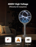 YISSVIC Bug Zapper Racket 4000 Volt Electric Fly Swatter Fly Zapper Indoor Outdoor Dual Modes with Attractant Light Rechargeable 🍁 All In One Marketplace Canada