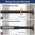 Matte Black Shower Curtain Rod Tension 30 to 76 Inches Never Rust Non-Slip Spring Tension Shower Rod No Drilling Stainless Steel Curtain Pole Use Bathroom, Closet, Window, Room Divider 🍁 All In One Marketplace Canada