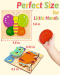 Gojmzo Wooden Puzzles for Toddlers 1-3 Toys Gifts for 1 2 3 Year Old Boys Girls, Montessori Educational Toys Preschool Learning Activities, 6 Pack Animal Jigsaw Puzzle Game 🍁 All In One Marketplace Canada