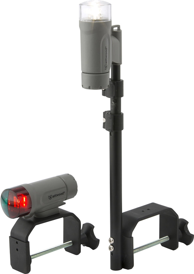Attwood 14190-7 Water-Resistant Portable Clamp-On LED Light Kit with Marine Gray Finish 🍁 All In One Marketplace Canada