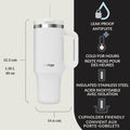 Contigo Streeterville Tumbler, 40 oz (1.18 L), Insulated Stainless Steel Water Bottle with Straw and Leak-Proof Lid, Salt 🍁 All In One Marketplace Canada
