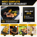 34Pcs BBQ Grill Accessories Tools Set, 16 Inches Stainless Steel Grilling Tools with Carry Bag, Thermometer, Grill Mats for Camping/Backyard Barbecue, Grill Tools Set for Men Women 🍁 All In One Marketplace Canada